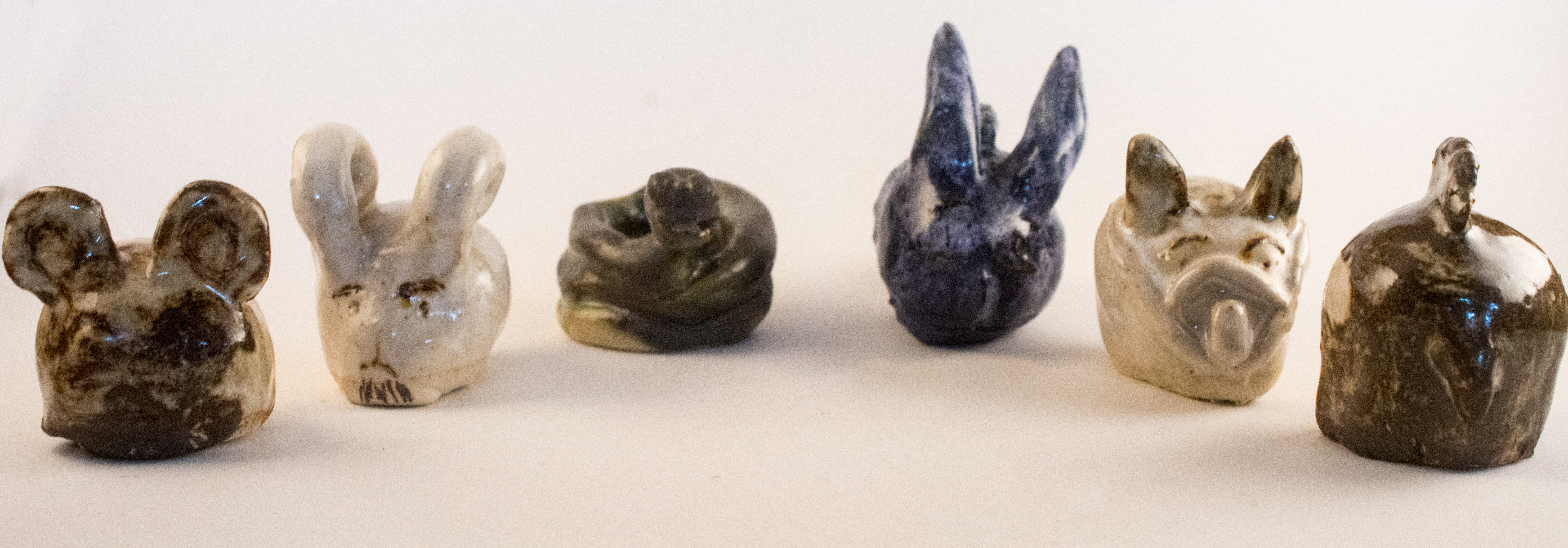 Bubble Animal Zodiac, 2 of 2 (Cone 10, various glazes)