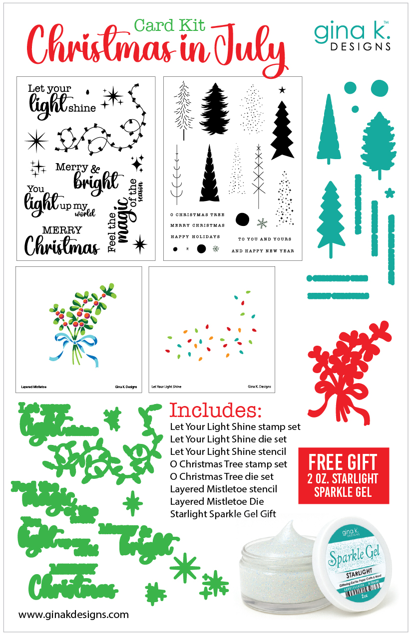 VIDEO: Gina K Designs Christmas In July Card Kit Featuring Let