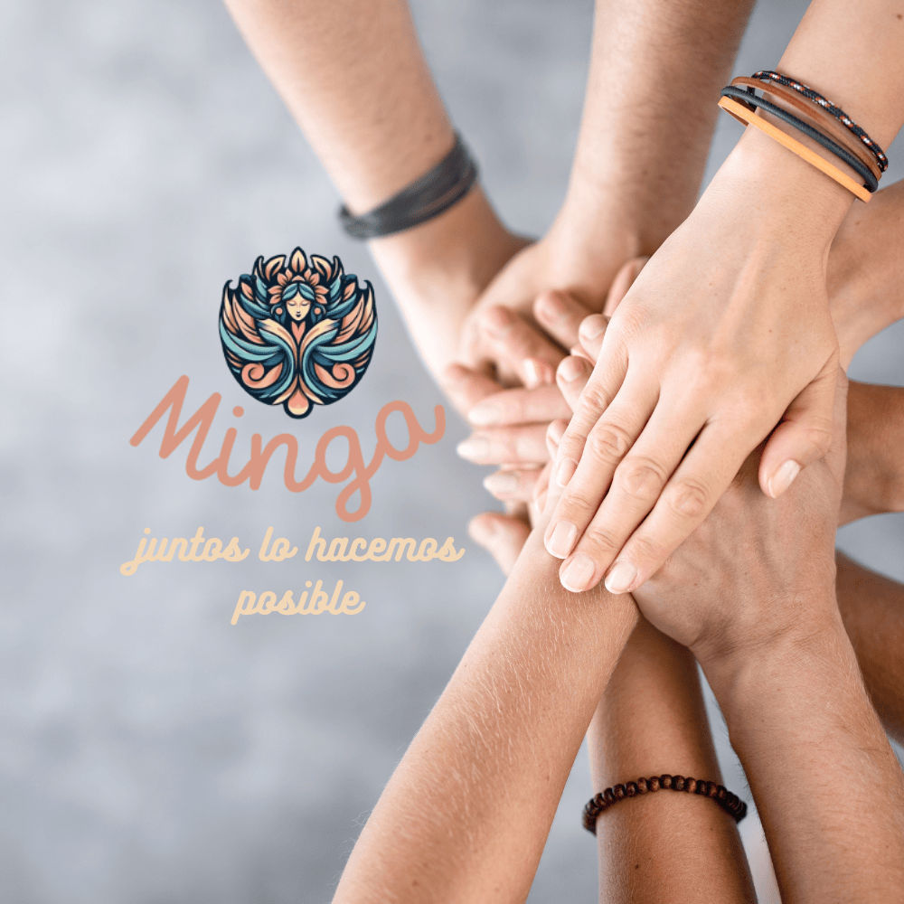 Manos unidas representando colaboración y compromiso en Minga SpA.