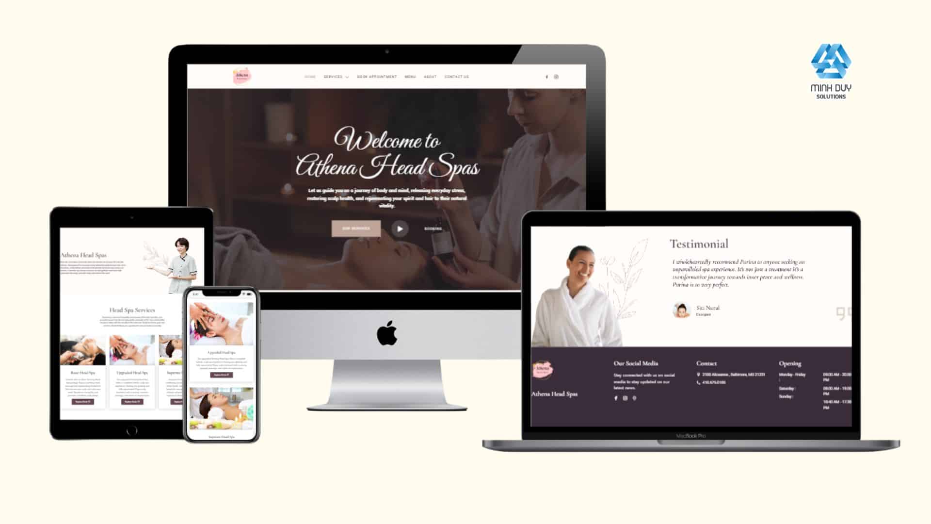 Website Athena Head Spas