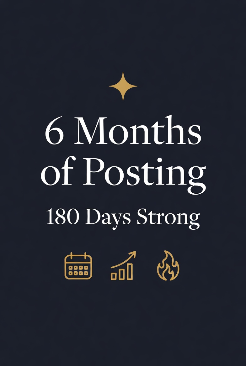 6 months of posting
