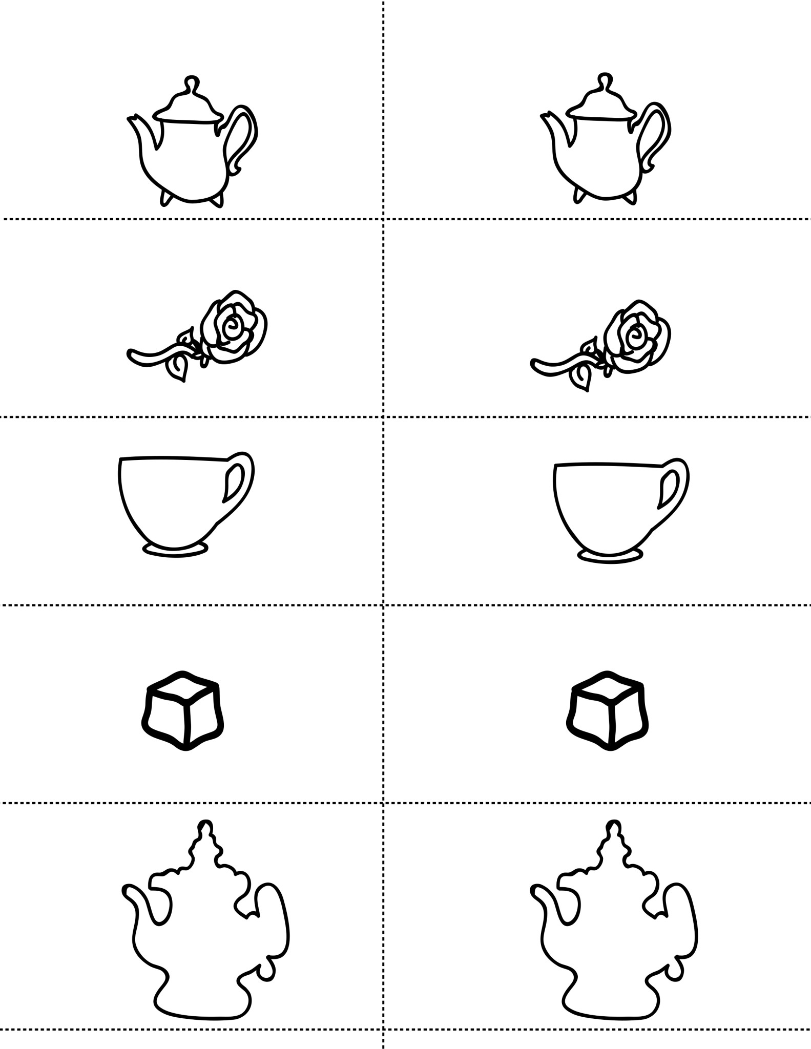 Tea Time Printables Free Preschool Tea Time Worksheets Miniature