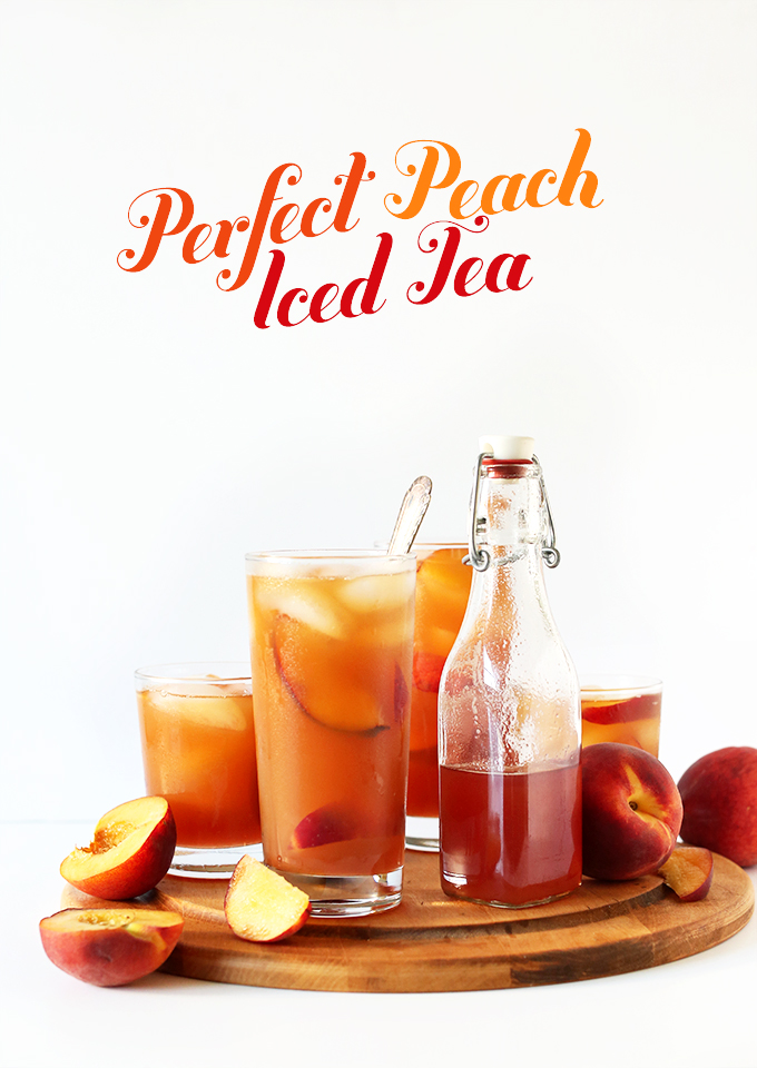 Simple Peach Iced Tea Minimalist Baker Recipes - Peach Iced Tea Recipe How to make Peach Ice Te.