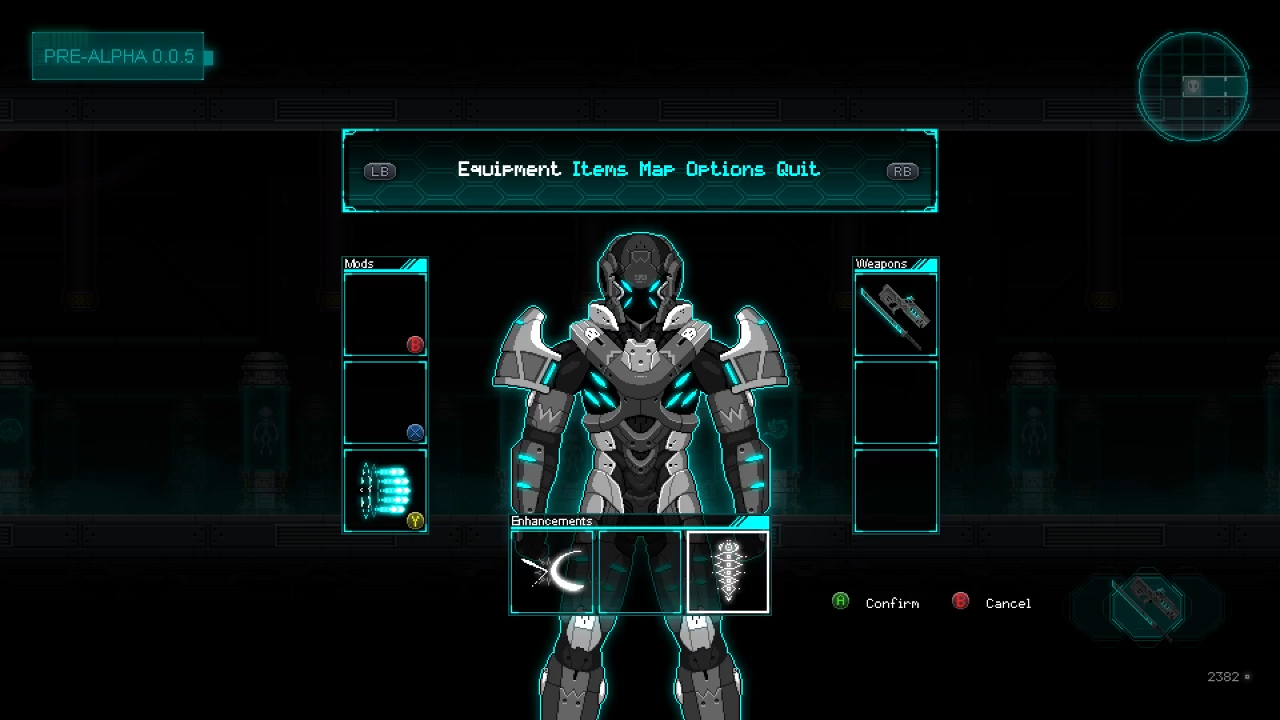 BeyondHuman-EquipmentScreen