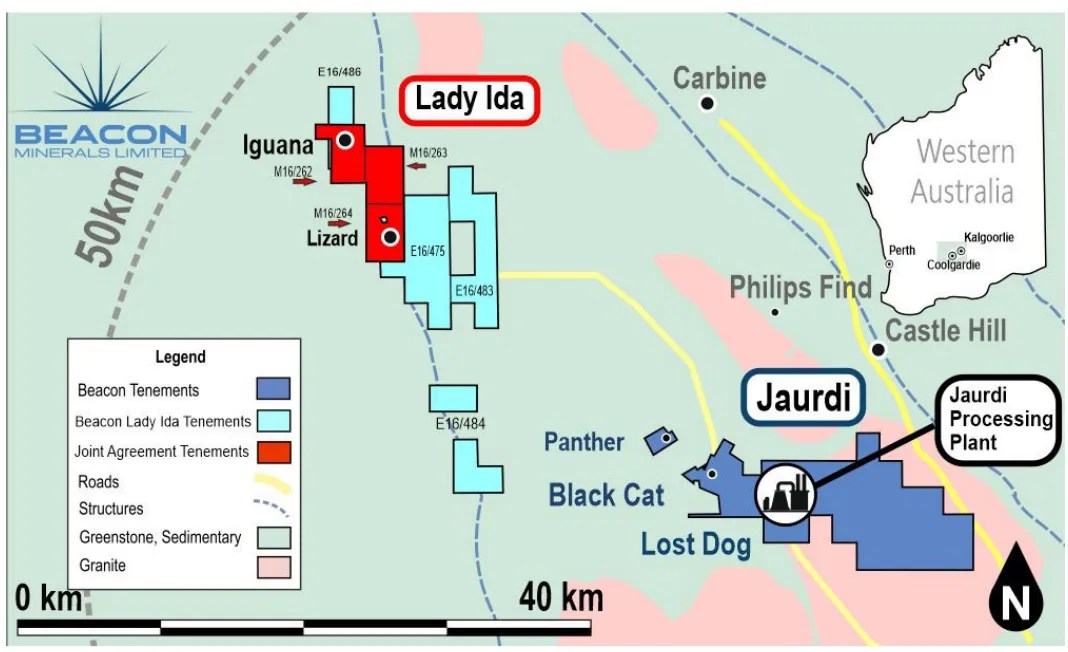 Beacon Seeking To Acquire Lady Ida Project Mining Com Au Beacon Map 
