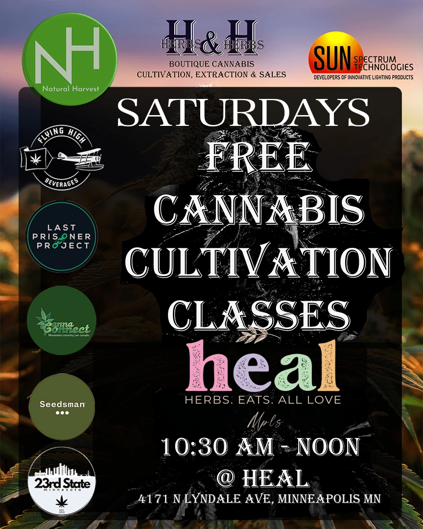 Natural Harvest and Herbs & Herbs present free home grow classes at Heal Mpls.