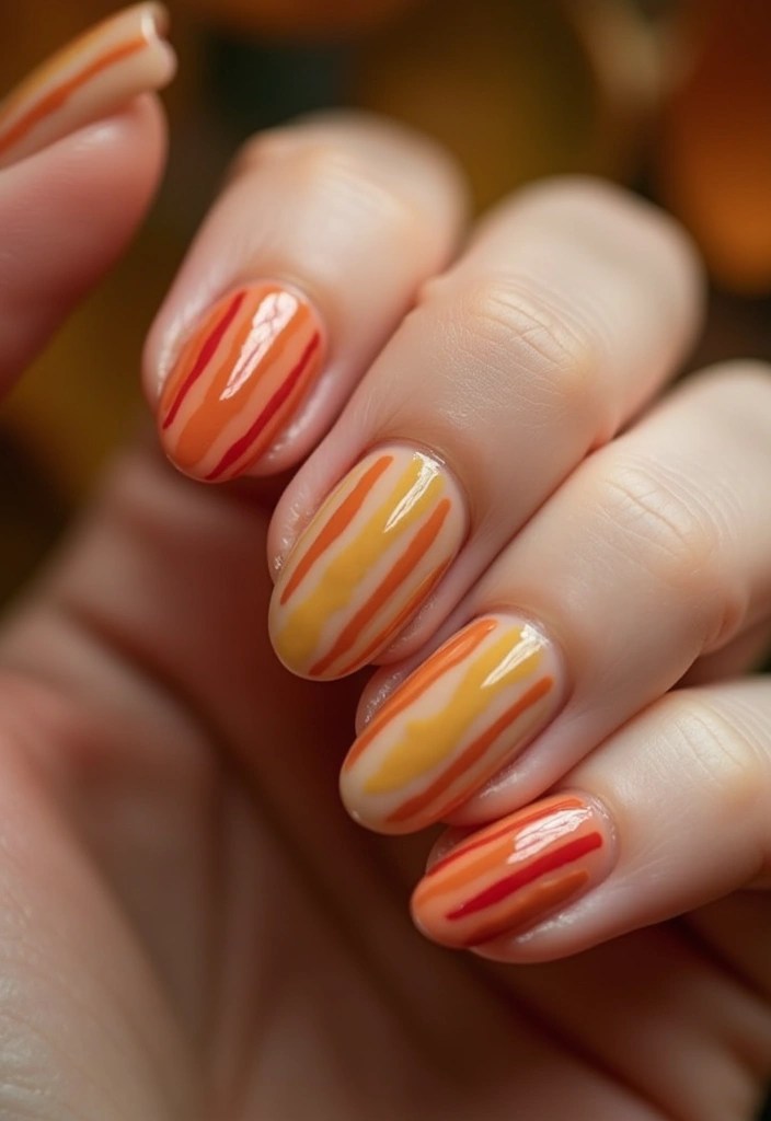 Fall Nails 2025: Nail Art Tutorials for Beginners to Create Pro-Looking Manicures - 25. Simple Stripes
