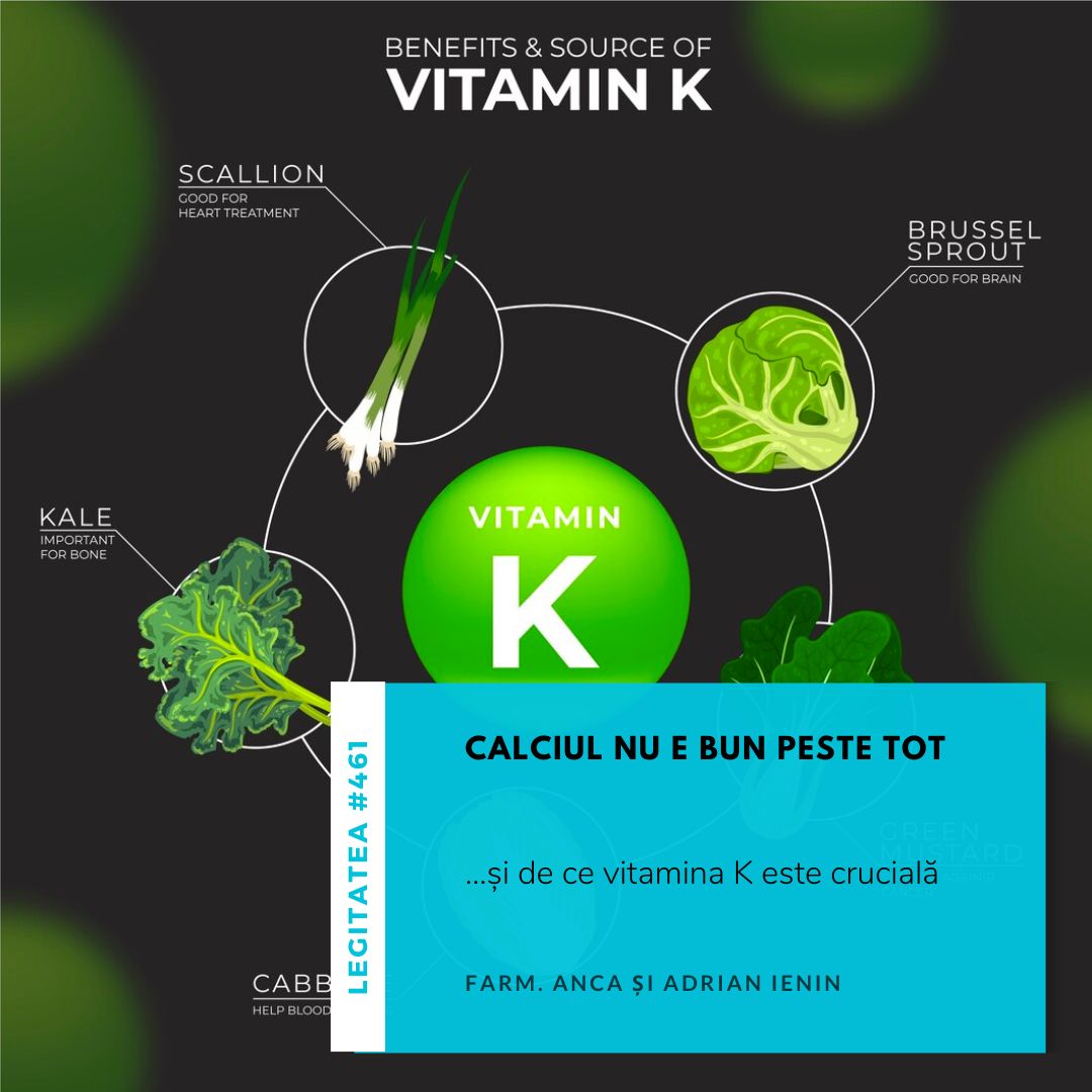 Calciul nu e bun peste tot. Rolul vitaminei K (Legitatea #461)