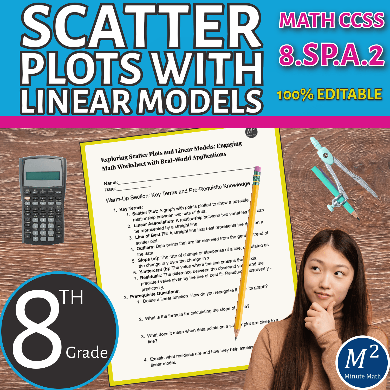 Exploring Scatter Plots and Linear Models: Engaging Math Worksheet 