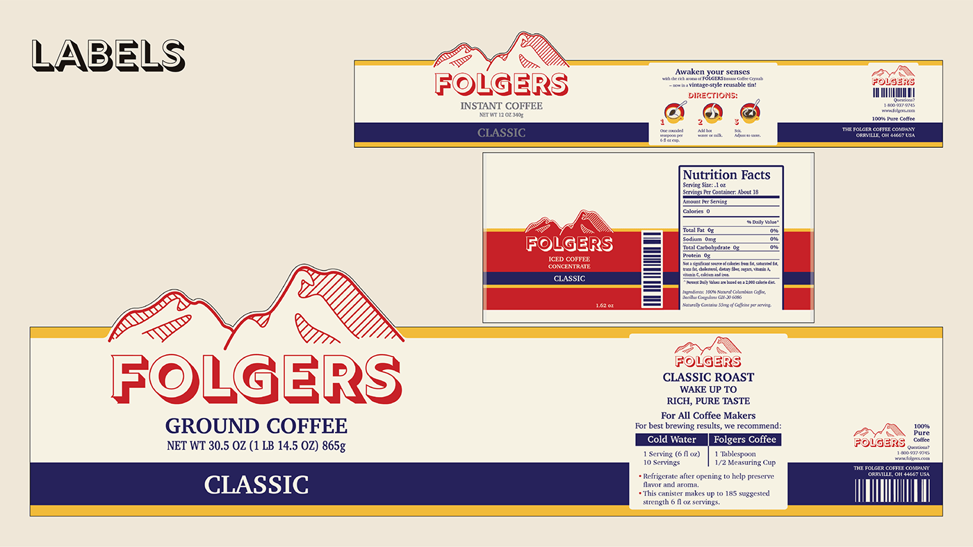 Folgers Coffee Redesign Branding Packaging Product On Behance