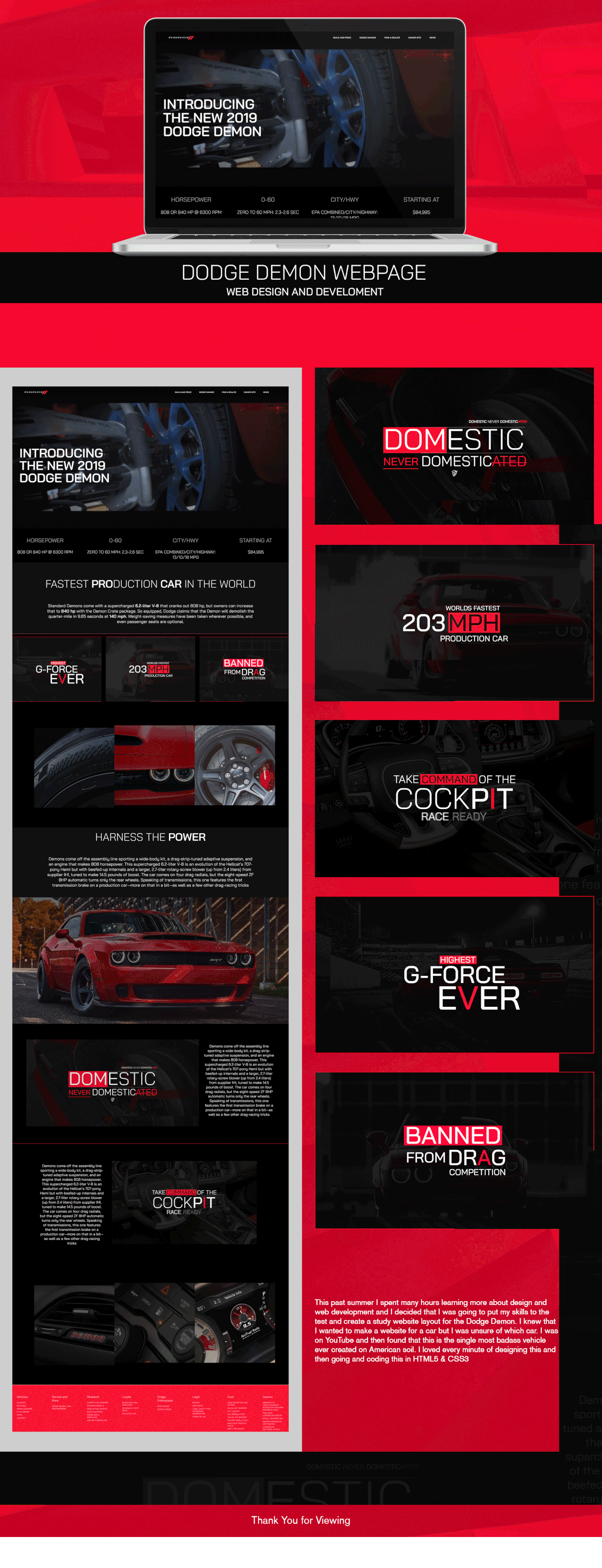 Dodge website study on behance