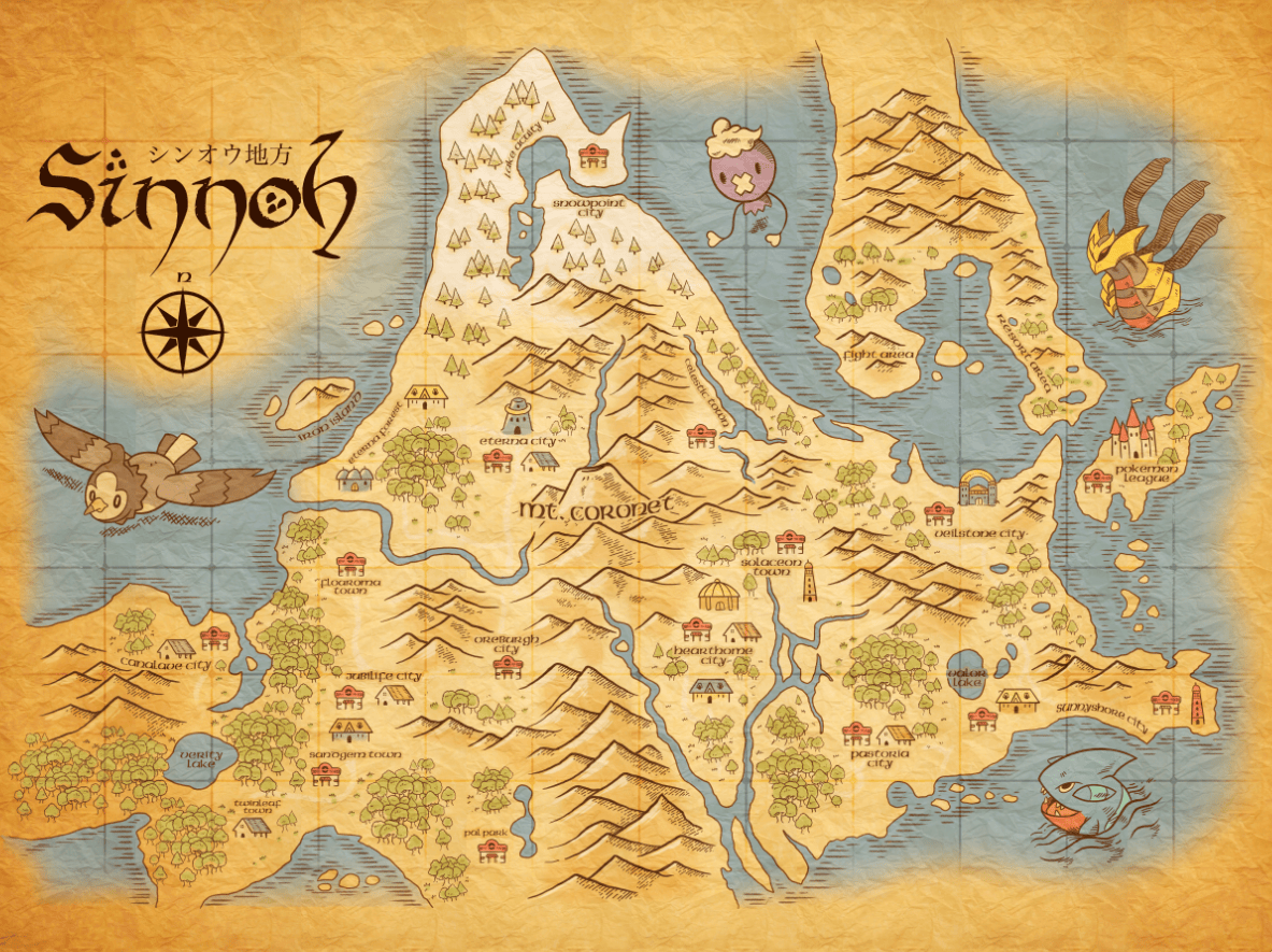 Sinnoh Map Labeled Full Hisui Map All Maps And Locations Pokemon 