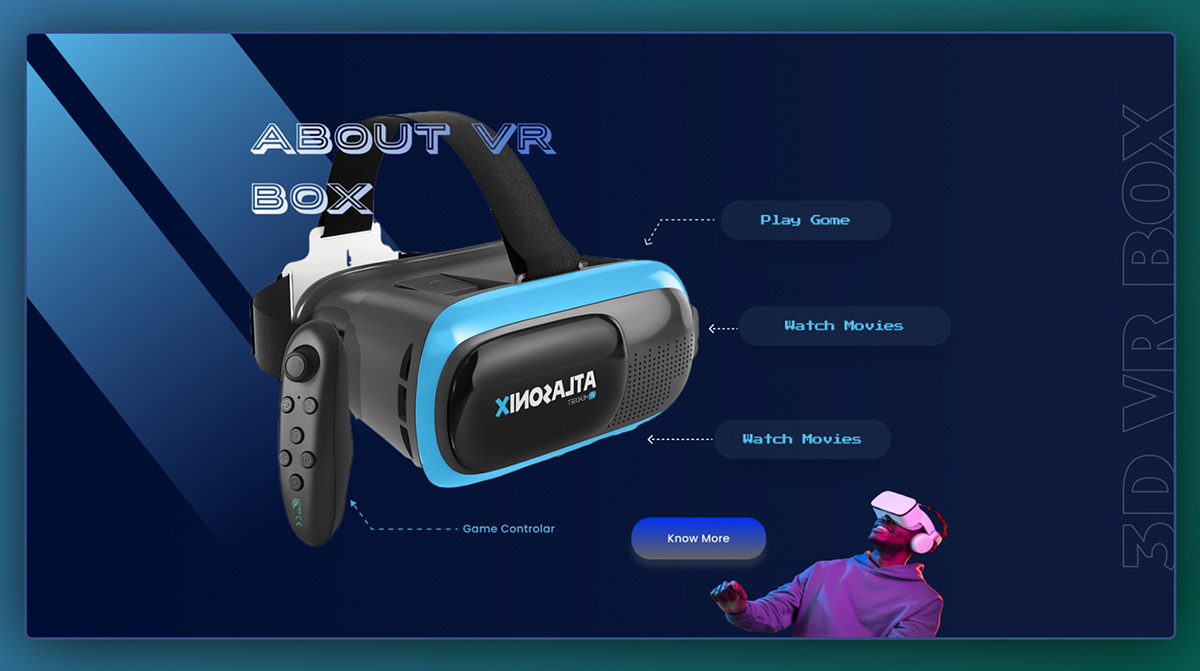 Vr box web template on behance
