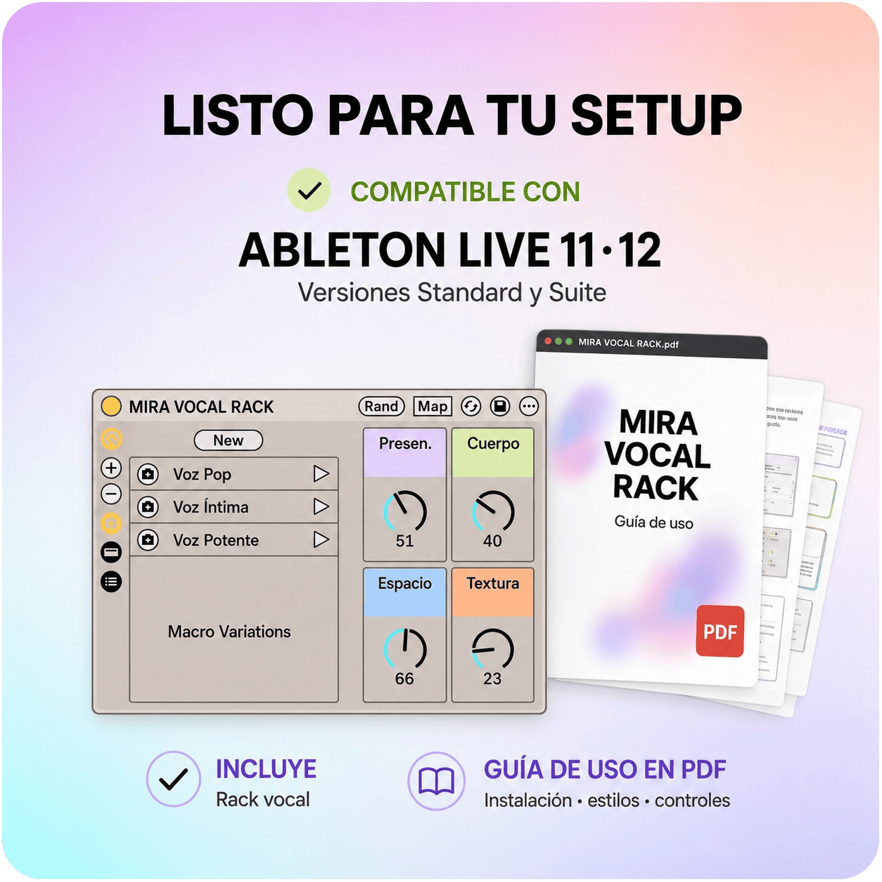MIRA VOCAL RACK (Ableton Live 11 y 12)