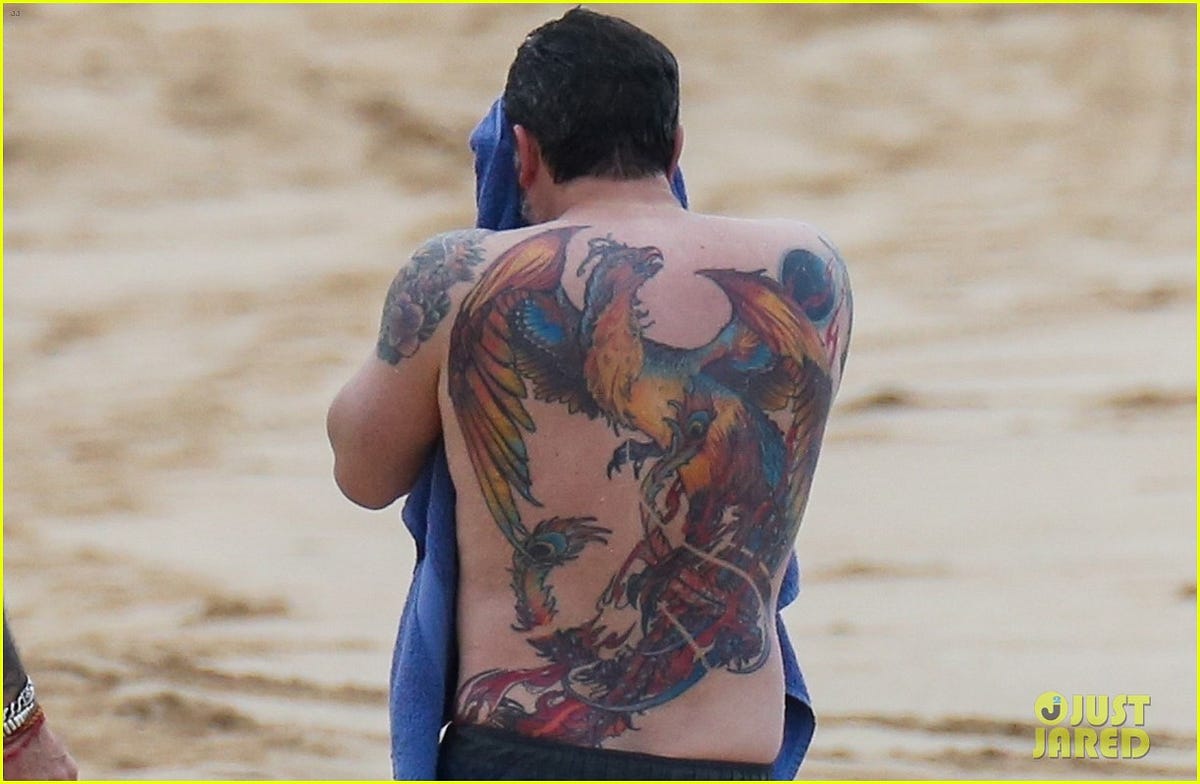The Daily Itinerary Of Ben Affleck's Phoenix Back Tattoo | By Robin Zlotnick | The Belladonna Comedy 783_x_1200_jpg