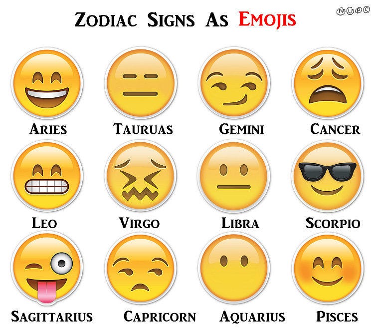pic Personality Zodiac Signs As Emojis if zodiac signs were emoji by