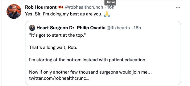 my twitter chat with Doctor Ovadia