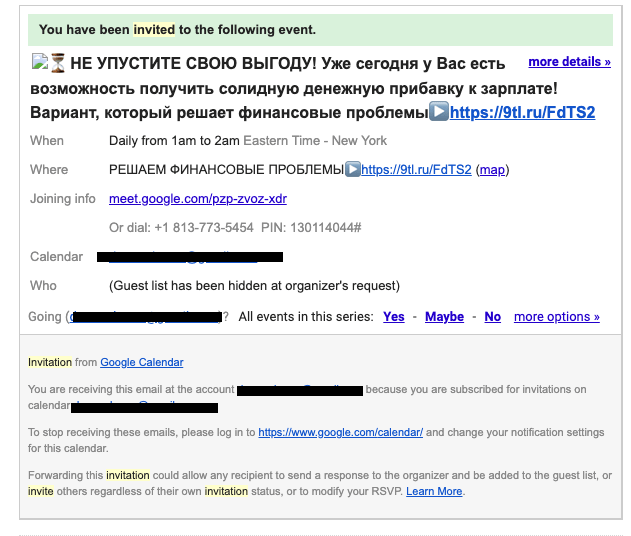 Desperate Spammers Are Targeting Calendars With Meeting Invites By Whitson Gordon Onezero