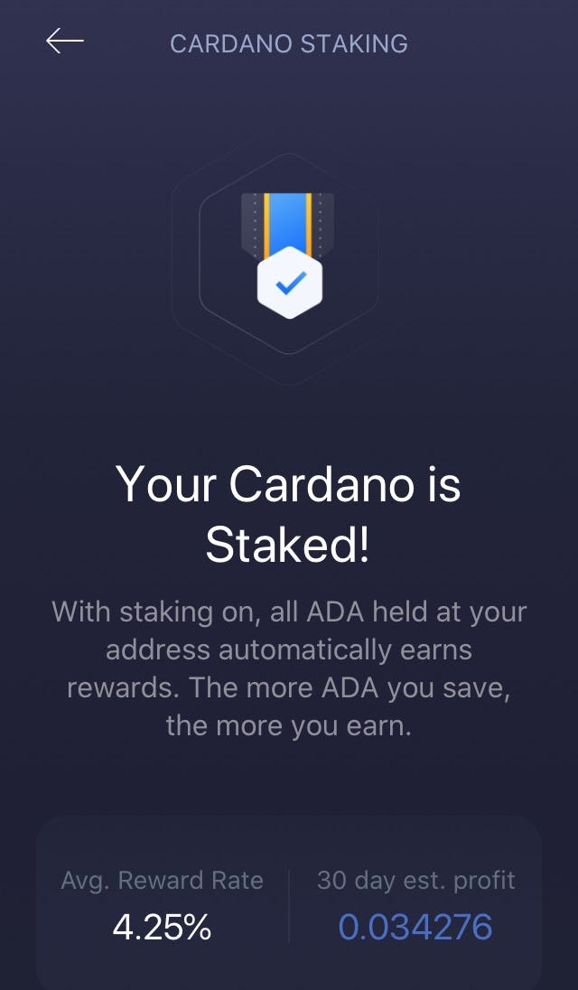 Staking cardano is a great way to earn passive ada income. How To Stake Cardano Ada In Exodus Mobile Wallet By Everstake Everstake Medium