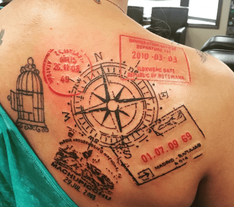 80 Travel Tattoo Designs And Stamp Tattoo From Around The World | By Trending Tattoo | Medium 680_x_769_png