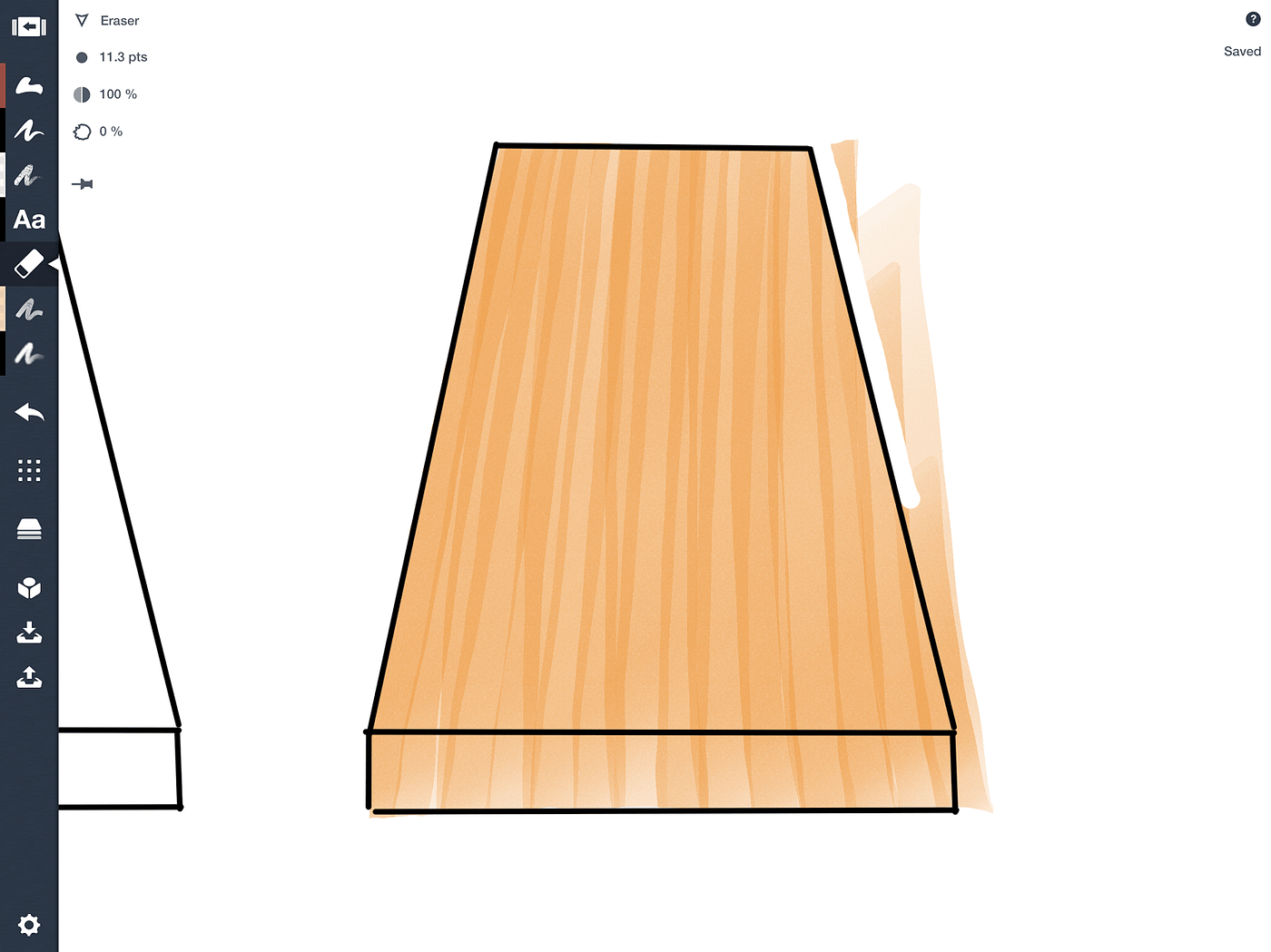 It's made of all those little curly wooden shavings you find in pencil sharpeners! How To Draw Wood Textures With Concepts Smarter Sketching By Concepts App Medium