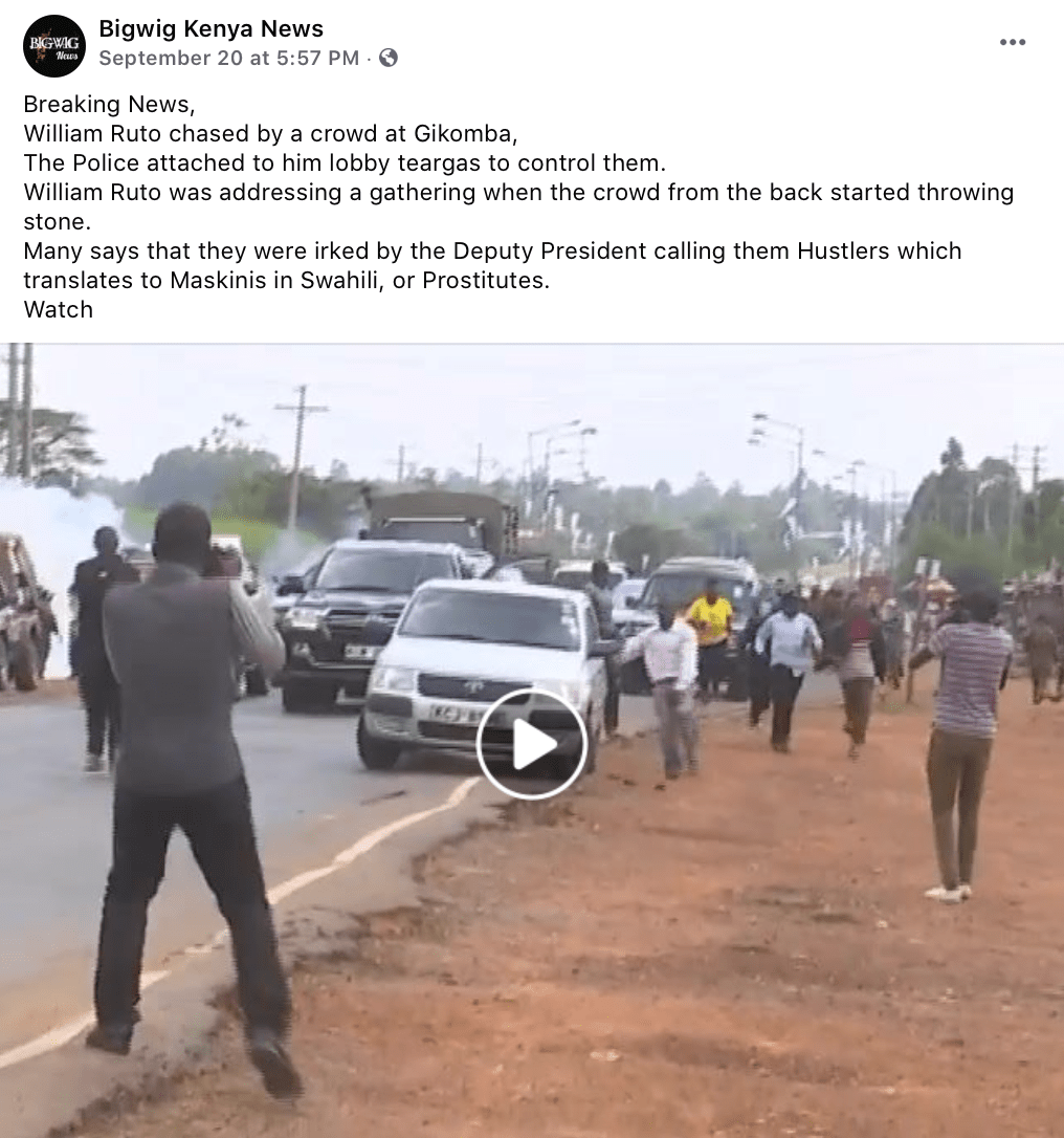 Kenya goment don reveal why 257 police officers dey guard di kontri deputy president william ruto. False This Video Does Not Show Deputy President William Ruto Fleeing An Angry Nairobi Mob By Pesacheck Pesacheck