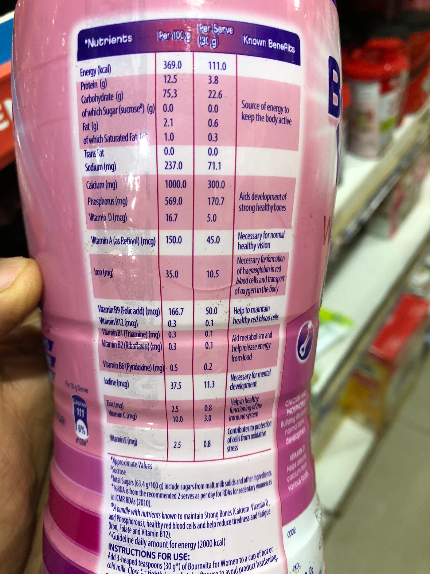 photo Women's Horlicks Nutrition Facts fitshit reviews bournvita for women