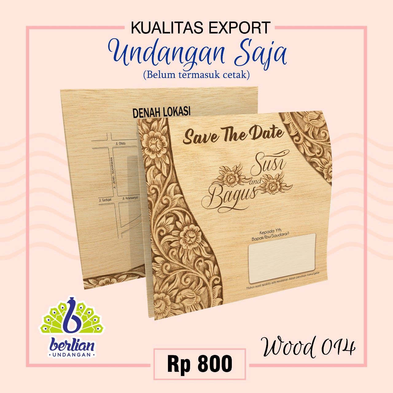Yaitu dengan menggunakan teknik laser cut pada bagian penutup . Contoh Undangan Pernikahan Yang Pas Baik Kemasan Maupun Desain By Digital Marketing Berlian Invitation Medium