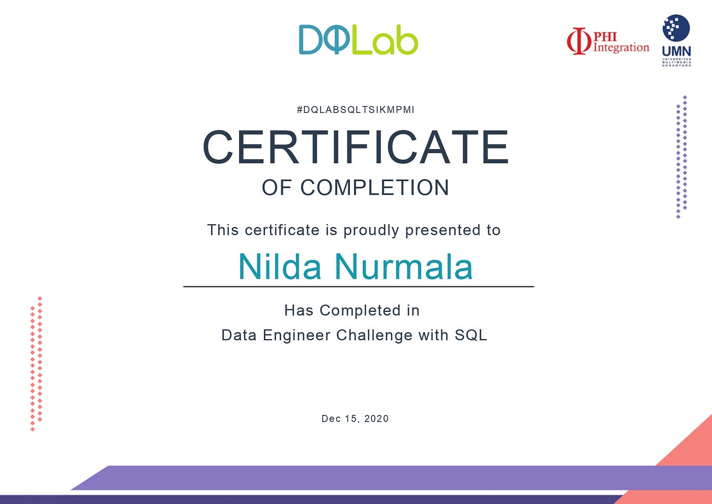 Refer to section 1 lesson 1. Data Engineer Challenge With Sql Finally I Completed A Course On Dqlab By Nilda Nurmala The Startup Medium