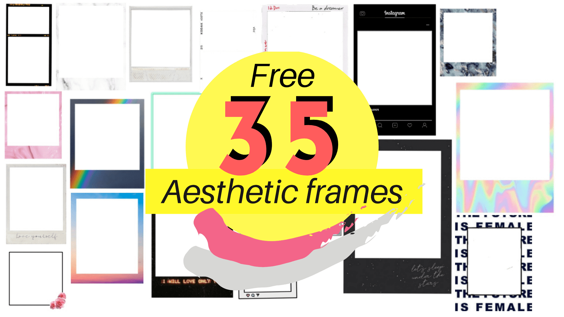 Frame png aesthetic / let me know if you use it film frame. 35 Free Aesthetic Frames For Instagram Post And Stories Transparent Png Garimashares By Garima Bhaskar Medium