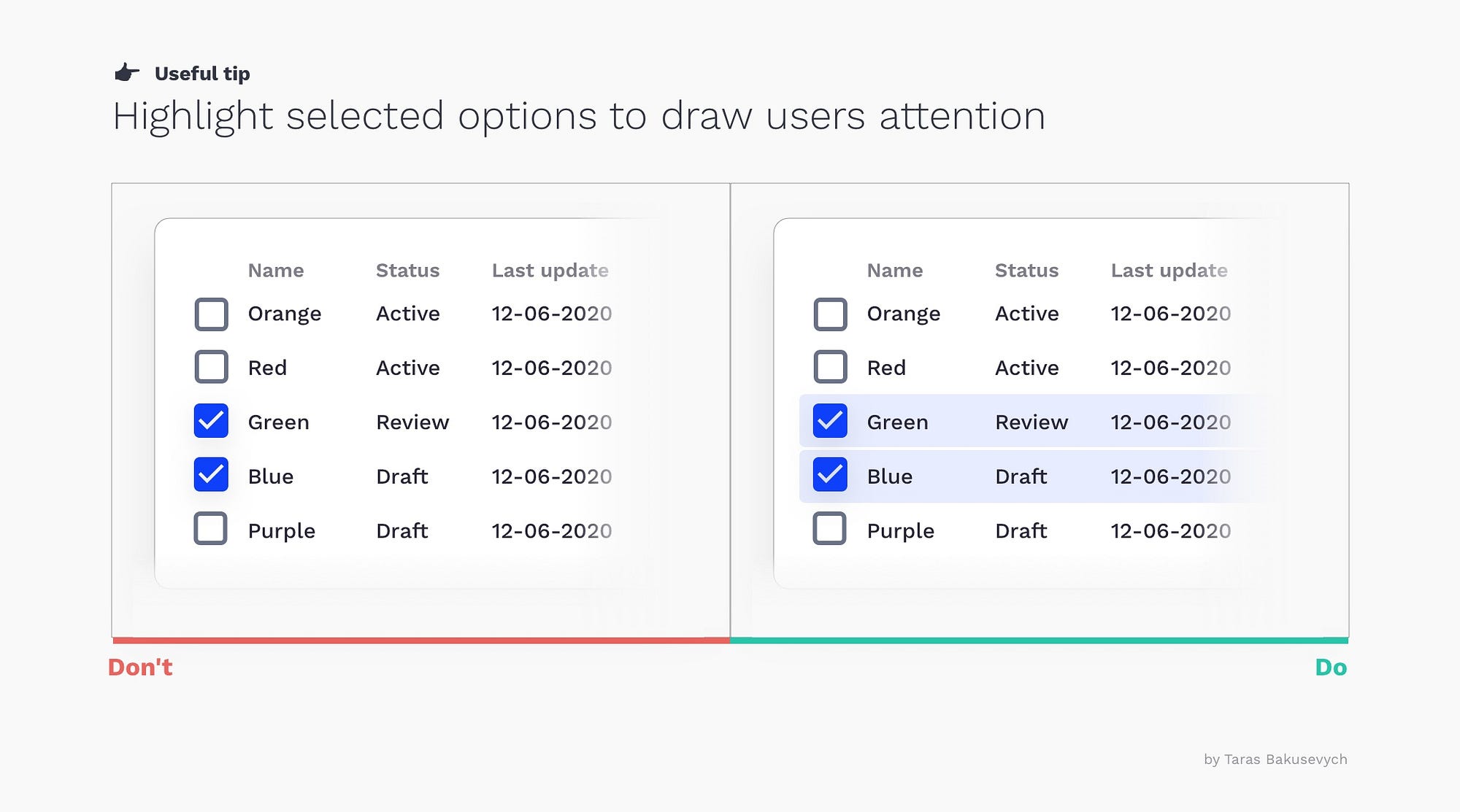 Selection controls — ui component series