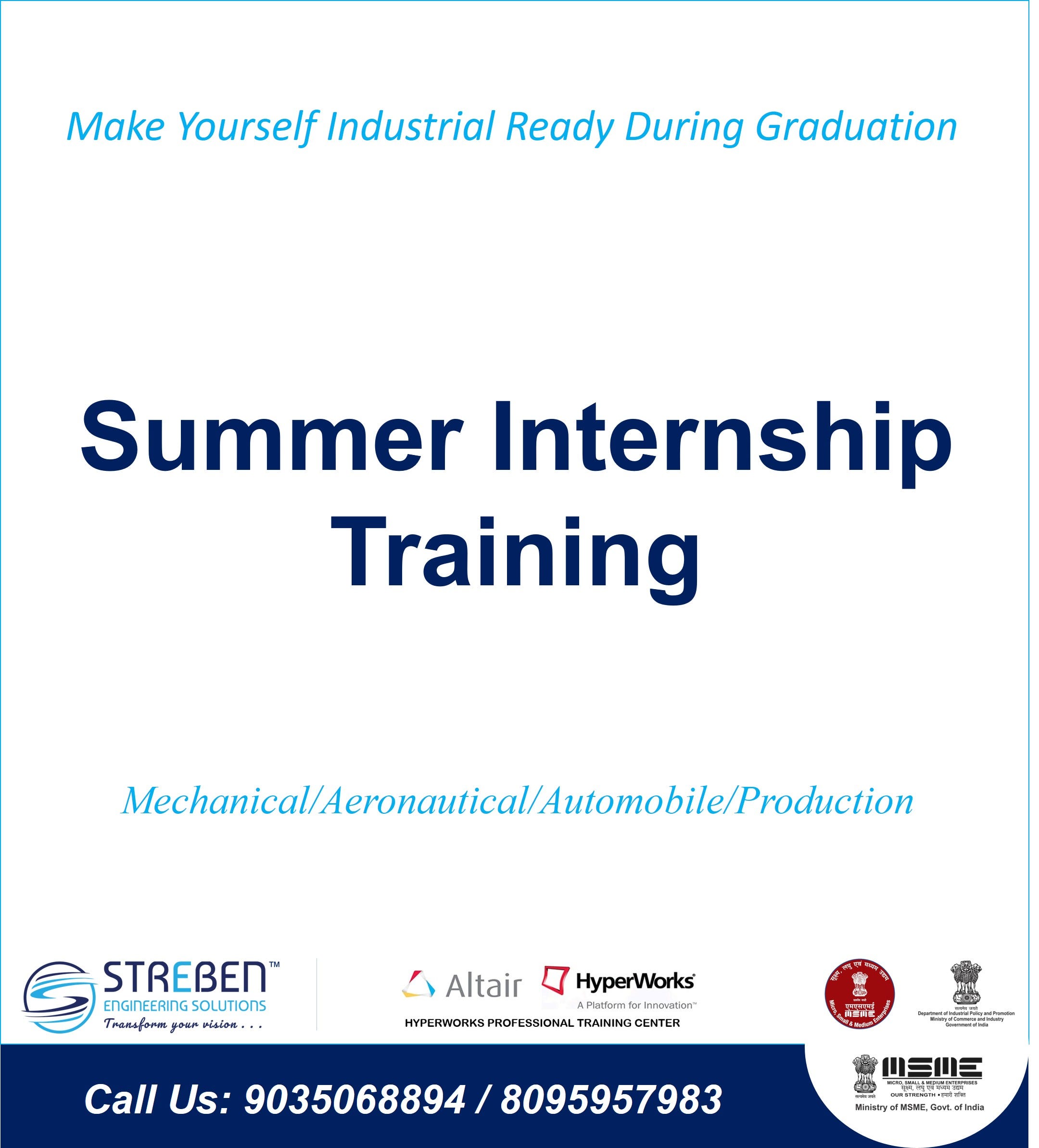 Rsummer Internship Training Program For Mechanical