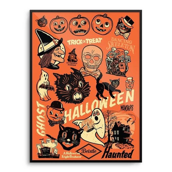 Decorate your house in a way that is sure to spook and excite! Trick Or Treat Spooktacular Vintage Halloween Decorations By France Son Medium