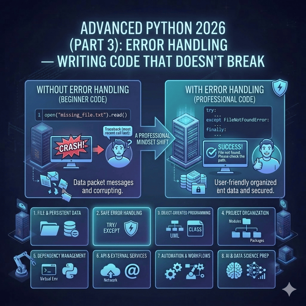 Advanced Python 2026 Part 3 Error Handling Writing Code That Doesn 1*WL 