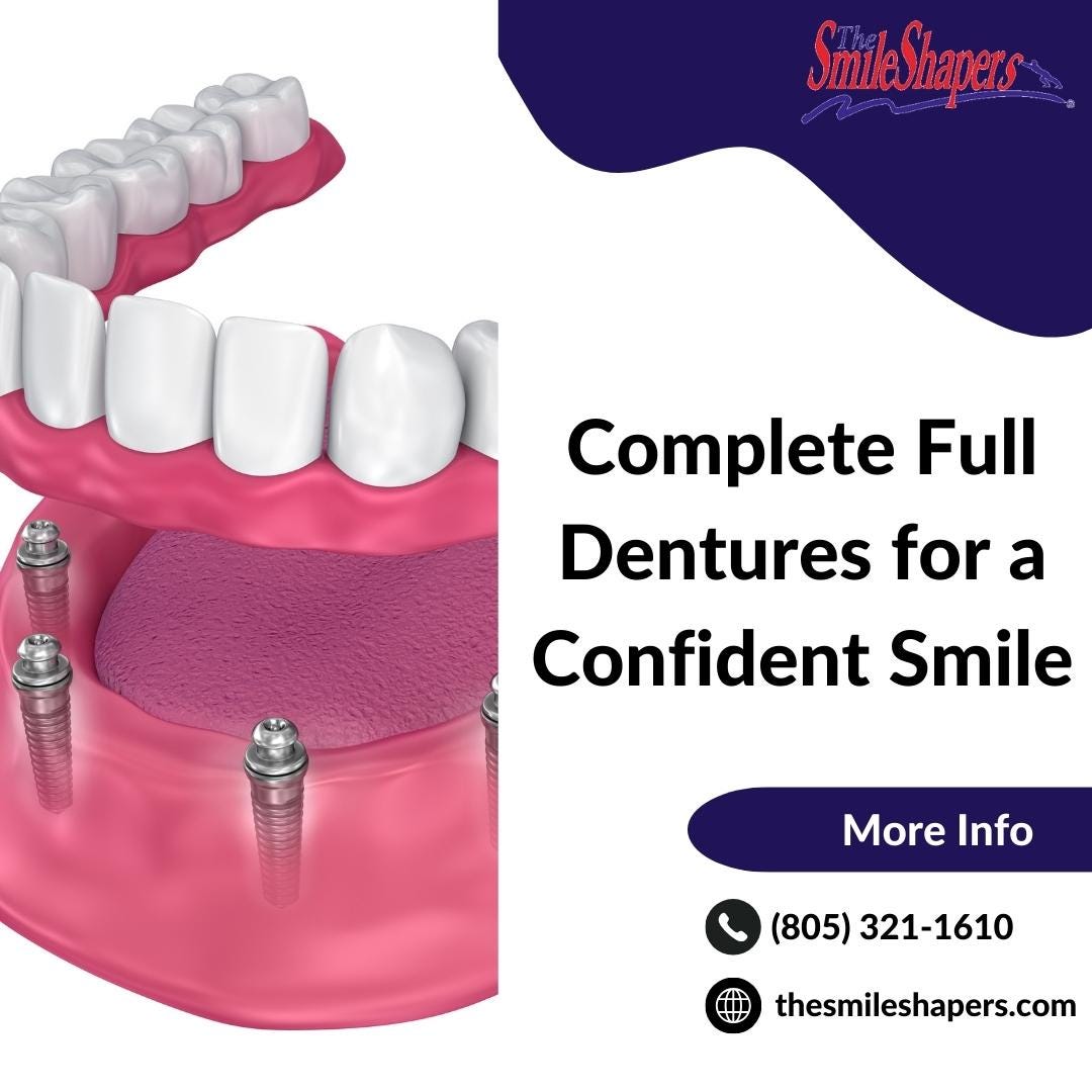 Complete full dentures for a confident smile