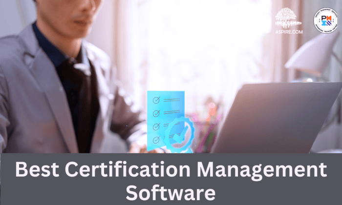 Certification management software