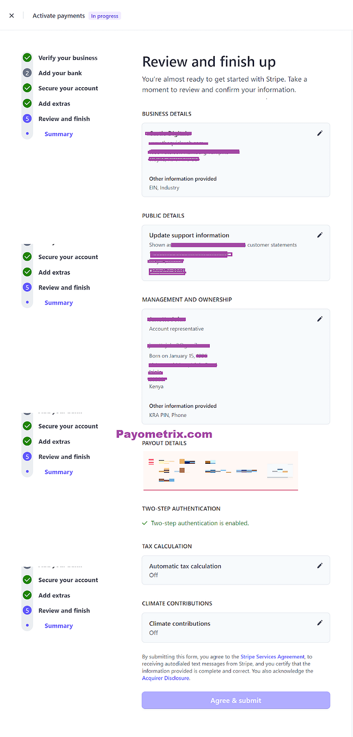 How to create a stripe account in bosnia-herzegovina 2024 — no ssn