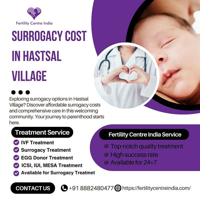 Fertility centre india: surrogacy cost in hastsal village