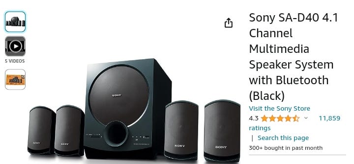 Best sony 4.1 home theater 21000w price in india 2024
