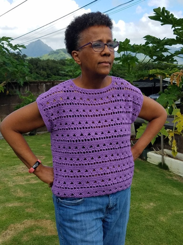 Make multiple crochet tops from two simple designs