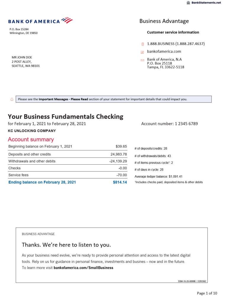 How can i edit my bank statement?