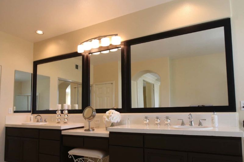 Master Bathroom Mirror Frame - Premium Gradient Design Gallery - HD