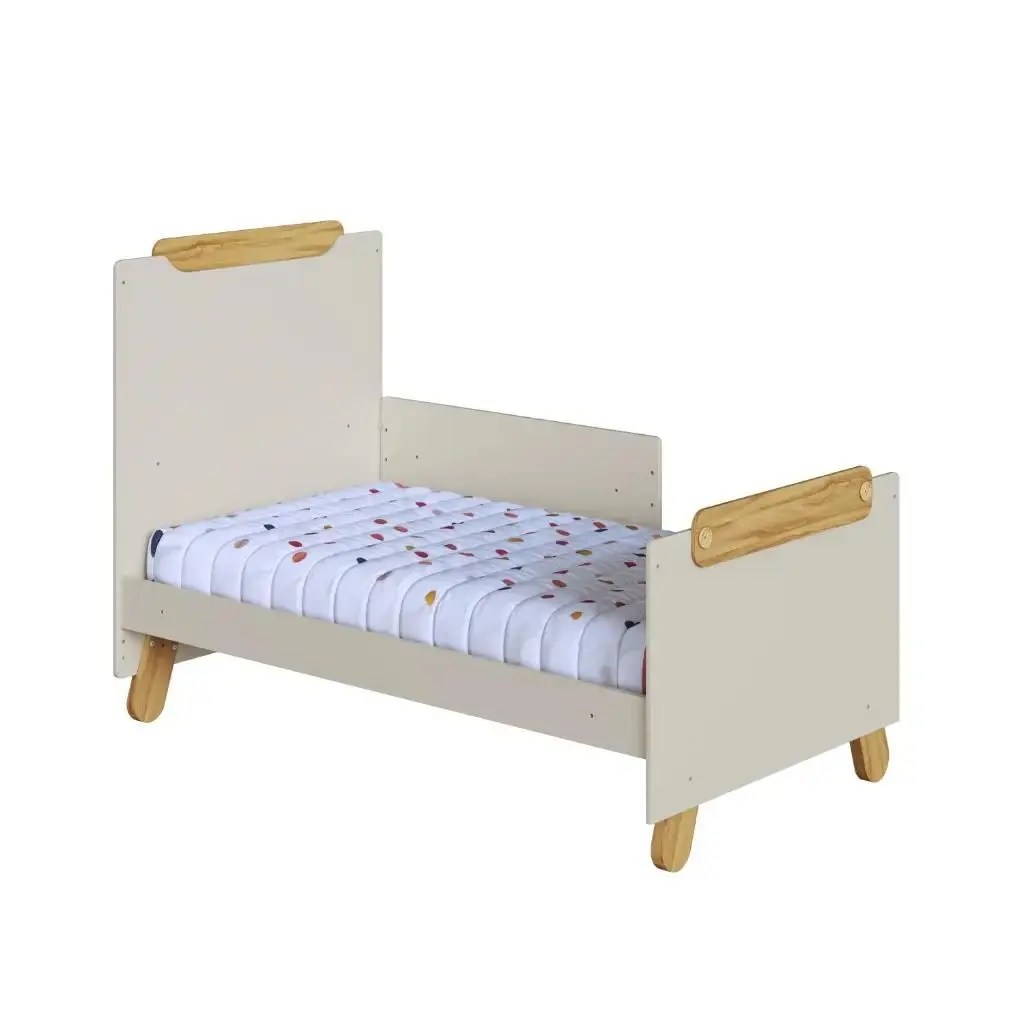 BERÇO.7548.87/ 7548.114 PINGO - BRANCO BRILHO/AMENDOA OFF WHITE/AMENDOA