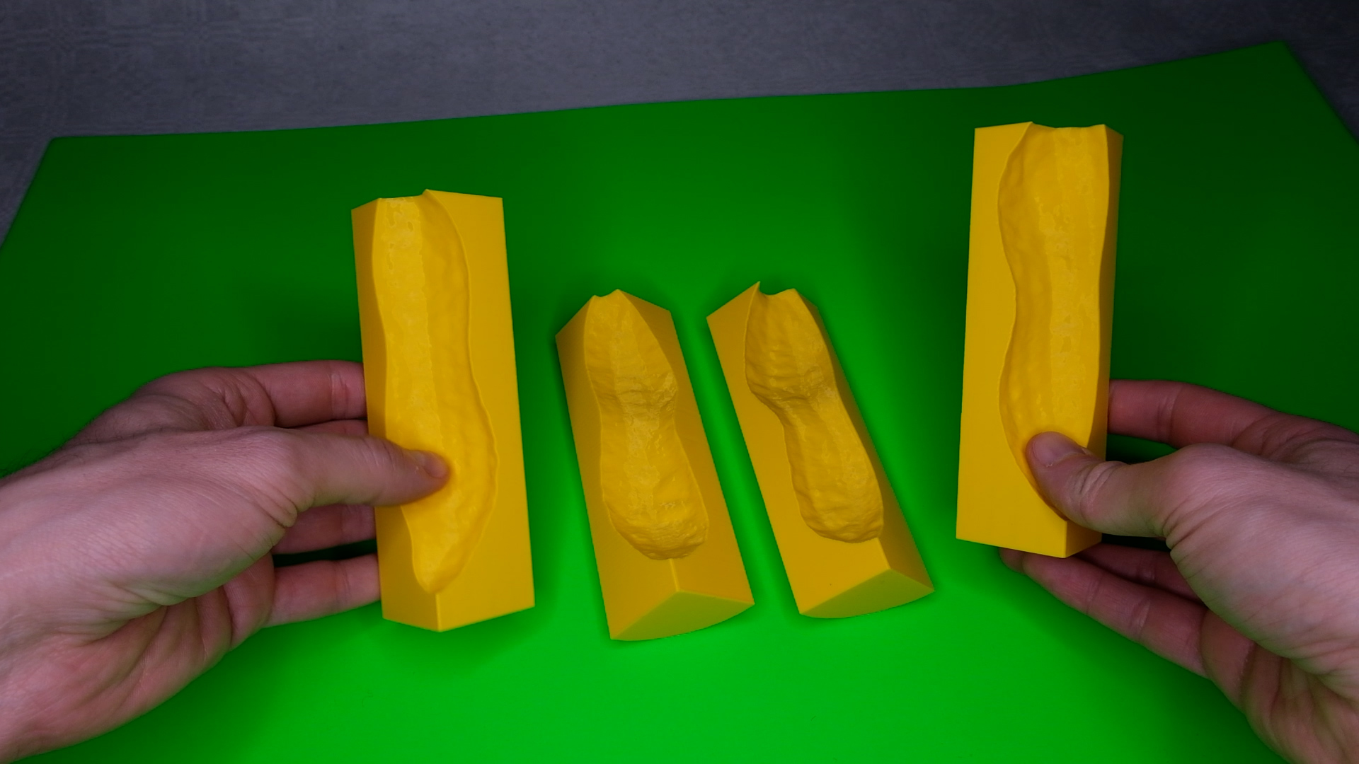 Virtual Casting Mould in Blender - 3D Printed Cast / Peanut Candle