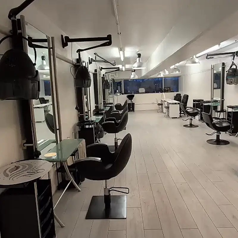 Professional salon chair rental space at MiSha Studios in Peckham