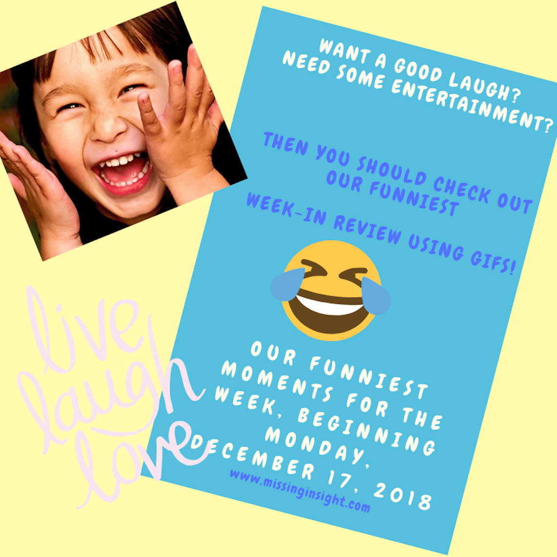 Week In Review of our laughter and shenanigans using gifs for the week-in-review.