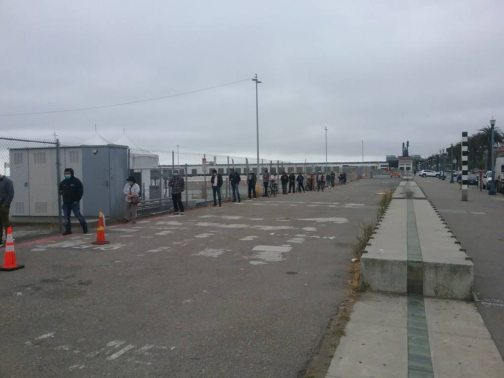 COVID-19 testing line