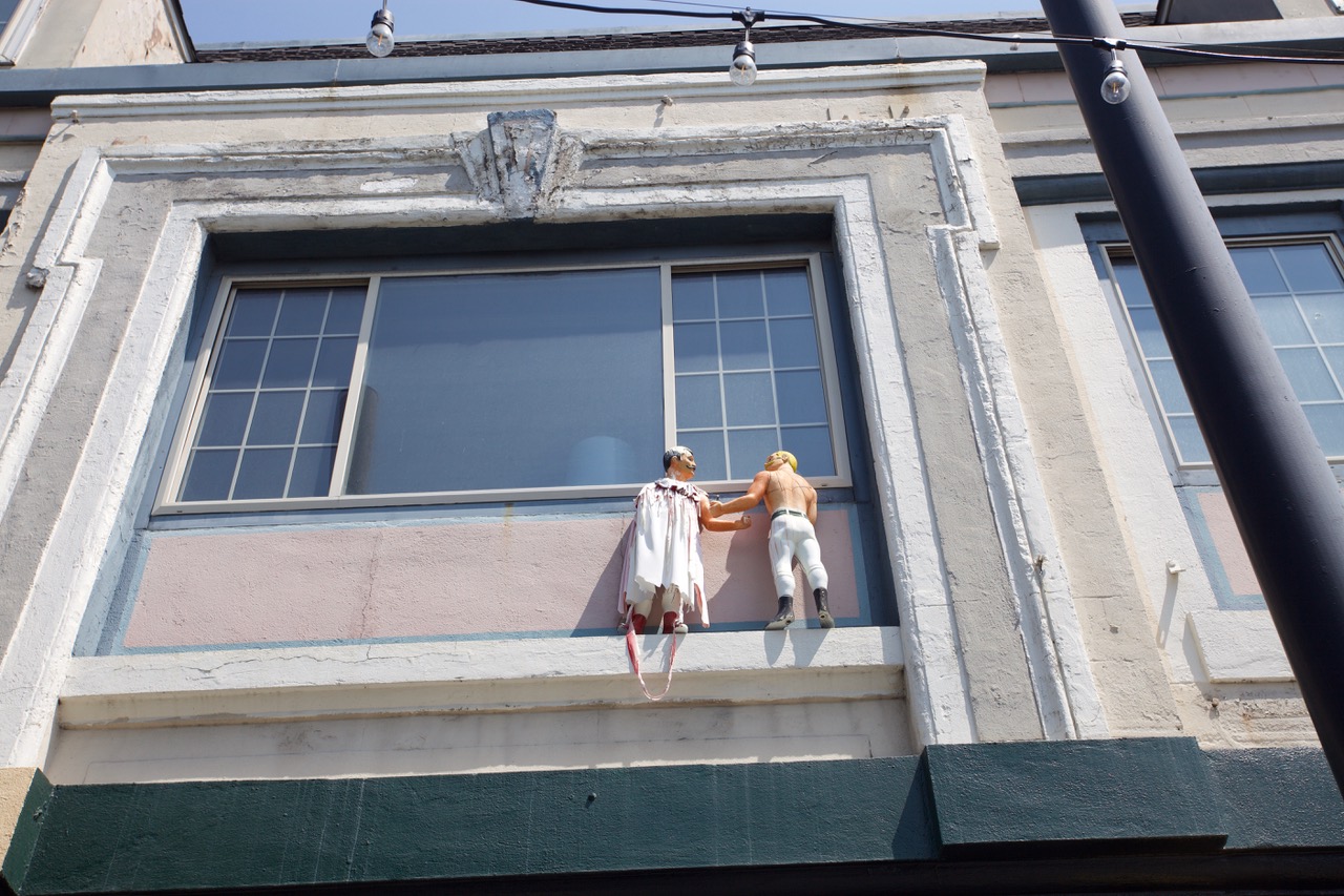 Dolls hanging on Harrington's
