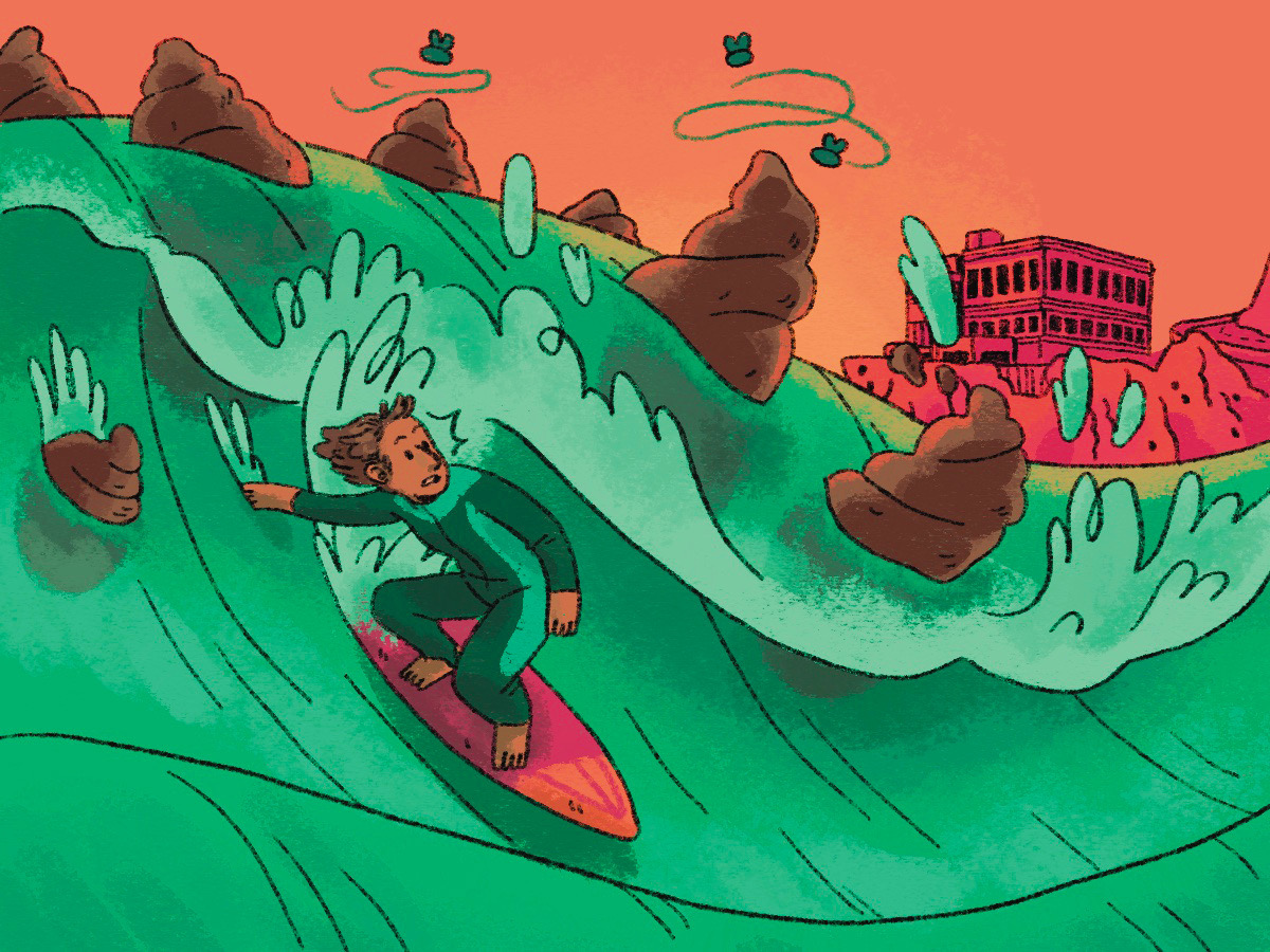 Turd surfing
