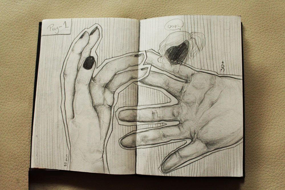August 9, Drawn from life. Another challenge I guess